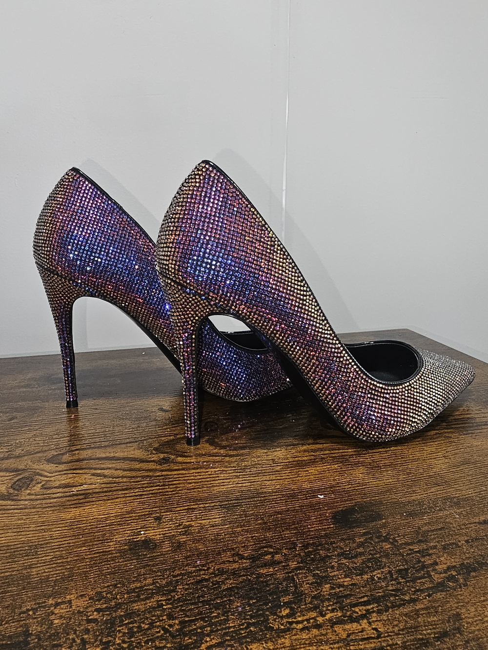 Women’s Iridescent Crystal Pointed-Toe Stiletto Pumps - Multi